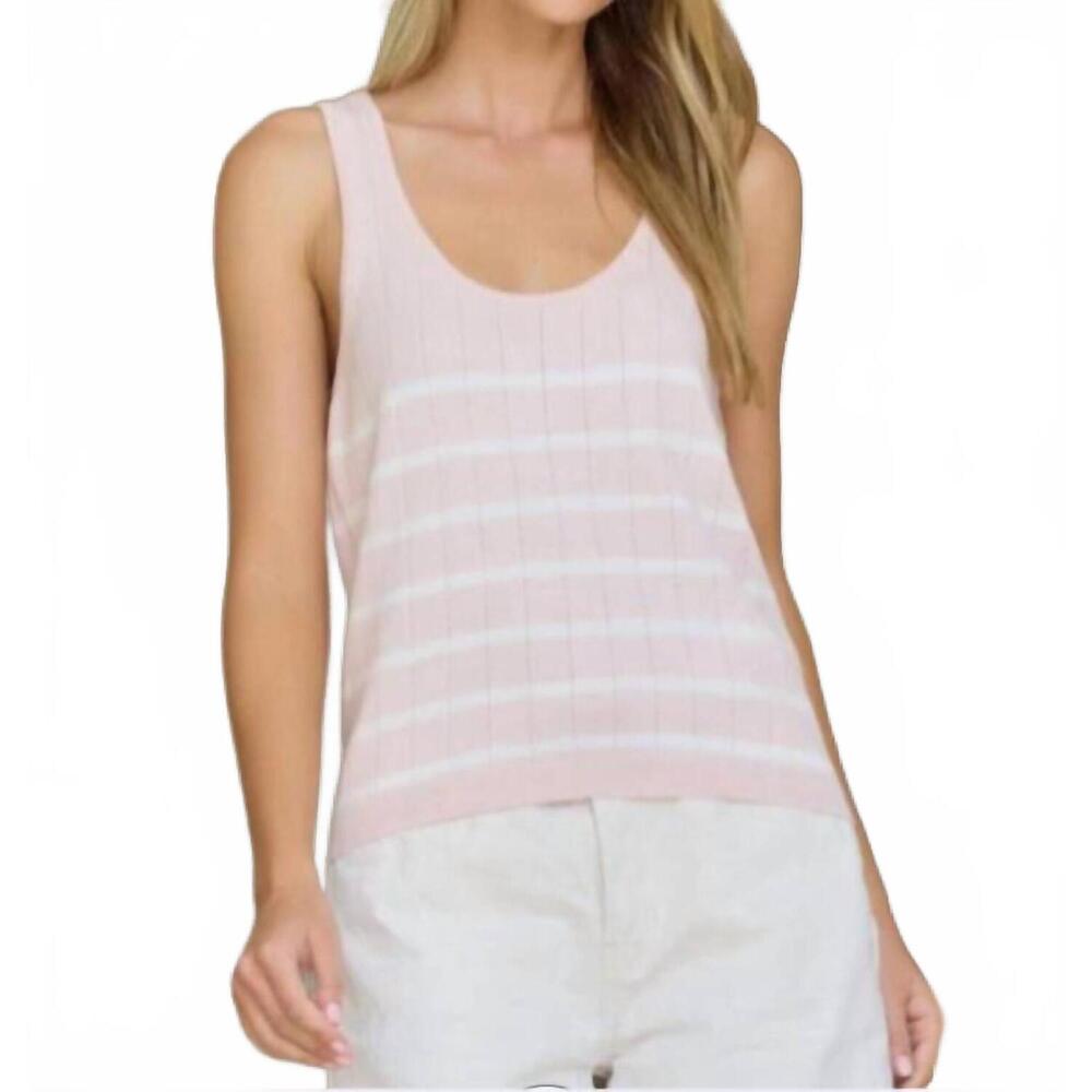 NEW STITCHES & STRIPES abigail tank in petal combo